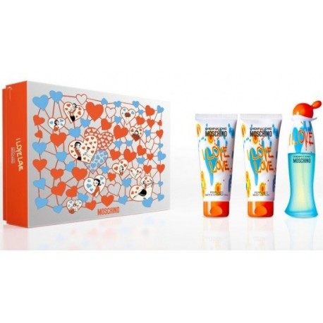 Comprar perfumes online set MOSCHINO CHEAP & CHIC I LOVE LOVE EDT 50 ML + B/L 100 ML + S/GEL 100 ML SET