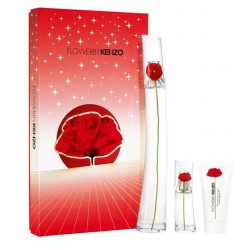 comprar perfumes online KENZO FLOWER EDP 100ML + EDP 15 ML + BODY CREAM 50 ML SET mujer