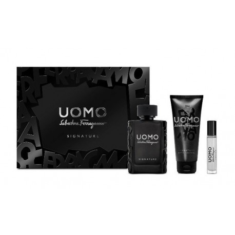 comprar perfumes online hombre SALVATORE FERRAGAMO UOMO SIGNATURE EDP 100ML VAPO + 2 PIEZAS SET REGALO