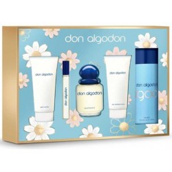 comprar perfumes online DON ALGODON EDT 100 ML+DESODORANTE 150ML+GEL 75 ML+LOCION CORPOTAL 75 ML+ MINI EDT 10ML SET REGALO mujer