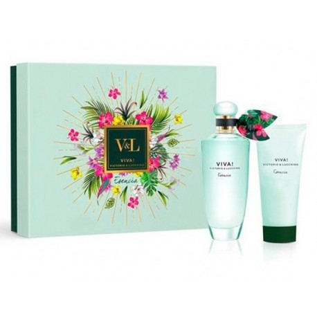 Comprar perfumes online set VICTORIO & LUCCHINO VIVA ESENCIA EDT 100ML + BODY LOCION 75 ML SET REGALO