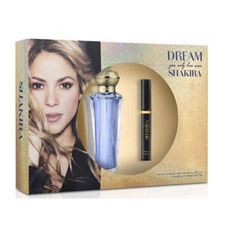 Comprar perfumes online set SHAKIRA DREAM EDT 50ML VAPORIZADOR + MÁSCARA PESTAÑAS NEGRA SET REGALO