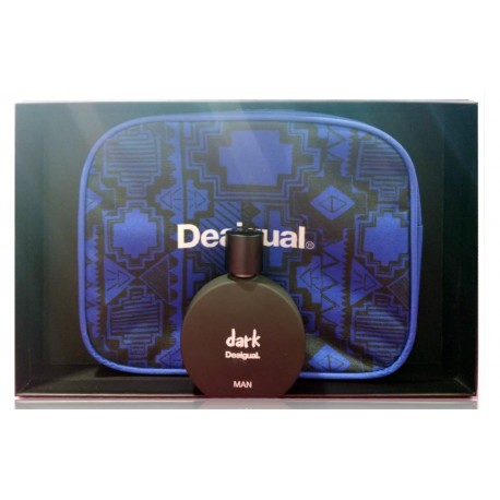 Comprar perfumes online set DESIGUAL DARK MAN EDT 100 ML VAPO + NECESER