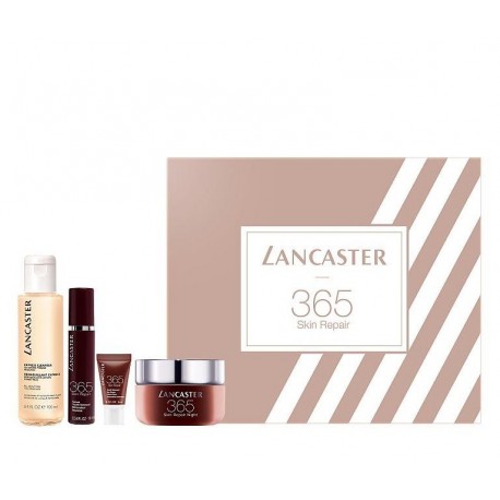 LANCASTER 365 SKIN REPAIR CREMA NOCHE 50 ML + SERUM 10 ML + CONTORNO 3 ML + DESM 100 ML SET REGALO danaperfumerias.com/es/