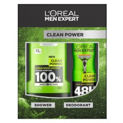 L'OREAL MEN EXPERT CLEAN POWER DESODORANTE 150ML + GEL 300ML danaperfumerias.com/es/