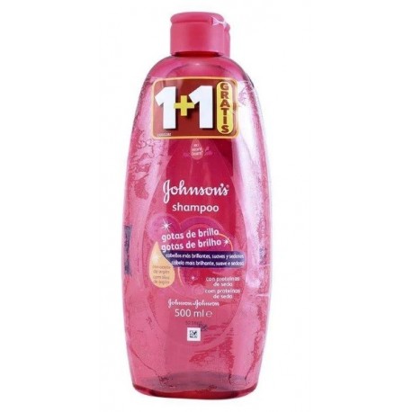 JOHNSON'S BABY GOTAS DE BRILLO CHAMPU 2x500ML