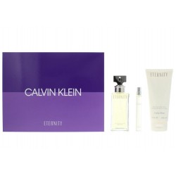 comprar perfumes online CALVIN KLEIN CK ETERNITY WOMAN EDP 100ML + B/LOC 200 ML + MINI EDP 10 ML SET mujer