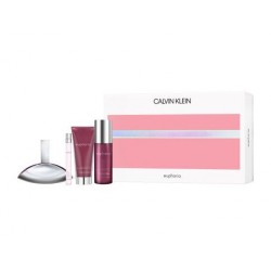 Comprar perfumes online set CK EUPHORIA WOMAN EDP 100 ML + B/L 100 ML + MINI 10 ML + BODY MIST 150 ML SET REGALO