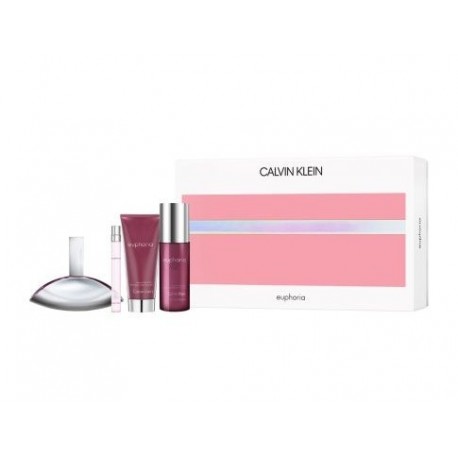 Comprar perfumes online set CK EUPHORIA WOMAN EDP 100 ML + B/L 100 ML + MINI 10 ML + BODY MIST 150 ML SET REGALO