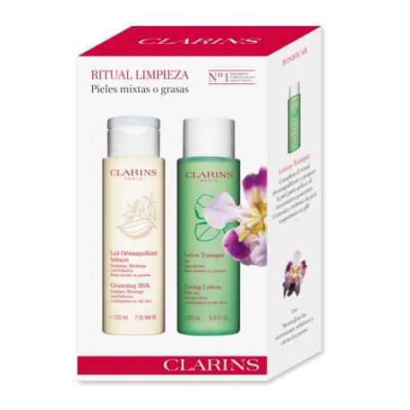 Comprar tratamientos online CLARINS RITUAL LIMPIEZA PIEL MIXTA - GRASA LECHE LIMPIADORA 200 ML + TONICO 200 ML