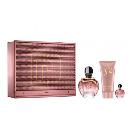 comprar perfumes online PACO RABANNE PURE XS FOR HER EDP 80 ML + BODY LOCION 100ML + MINIATURA 10ML mujer
