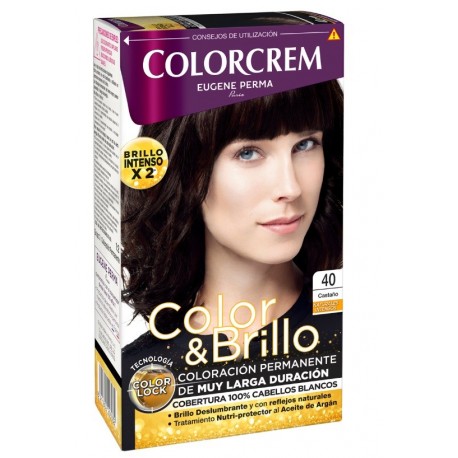 COLORCREM COLOR & BRILLO TINTE CAPILAR 40 CASTAÑO danaperfumerias.com/es/