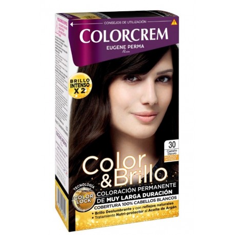 COLORCREM COLOR & BRILLO TINTE CAPILAR 30 CASTAÑO OSCURO danaperfumerias.com/es/