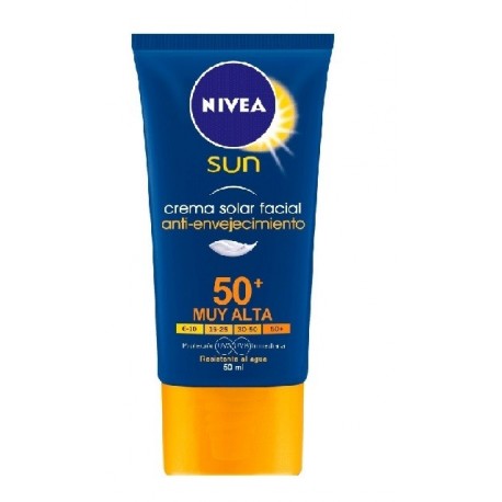NIVEA SUN CREMA SOLAR FACIAL SPF 50+ ANTIENVEJECIMIENTO 50 ML