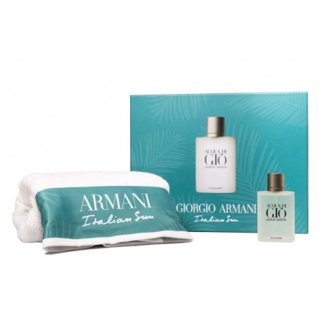 comprar perfumes online hombre GIORGIO ARMANI ACQUA DI GIO EDT POUR HOMME 100 ML + TOALLA SET REGALO