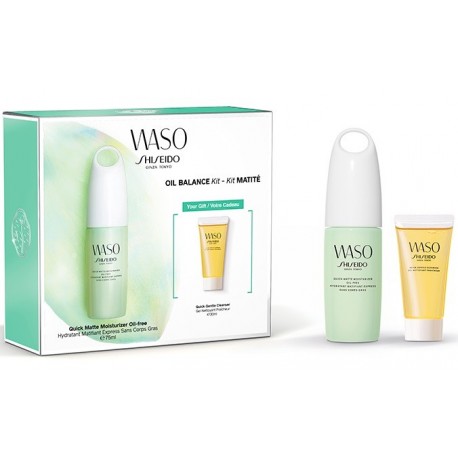 Comprar tratamientos online SHISEIDO WASO QUICK MATTE MOISTURIZER OIL-FREE 75ML+WASO QUICK CLEANSER 30ML SET REGALO