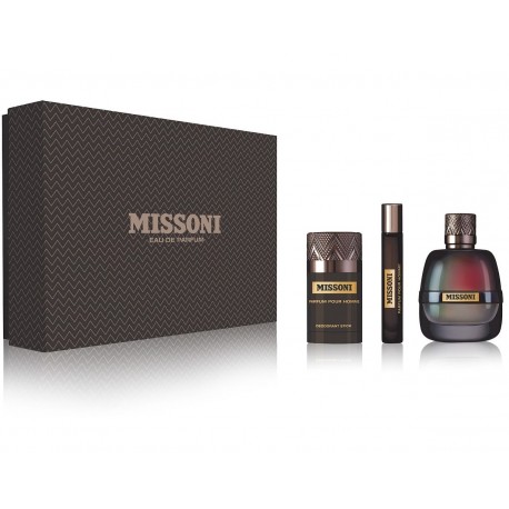 Comprar perfumes online set MISSONI PARFUM POUR HOMME EDP 100 ML + EDP 10 ML + DEO STICK 75 ML SET REGALO