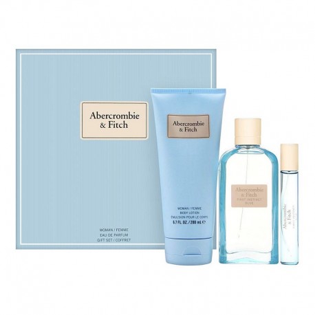 comprar perfumes online ABERCROMBIE & FITCH FIRST INSTINCT BLUE WOMAN EDP 100 ML +15 ML + B/LOC 200 ML SET REGALO mujer