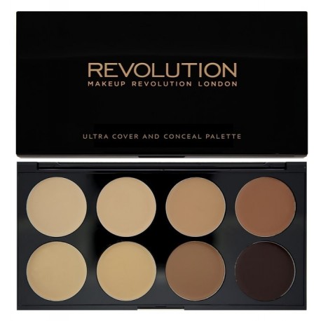 MAKEUP REVOLUTION ULTRA COVER AND CANCEL PALETTE MEDIUM-DARK