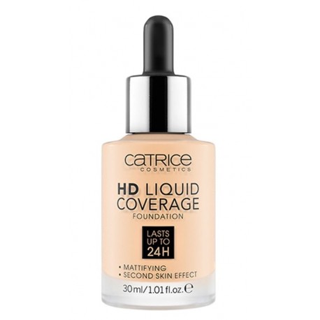 CATRICE BASE DE MAQUILLAJE HD LIQUID COVERAGE 002 PORCELAIN BEIGE 30ML