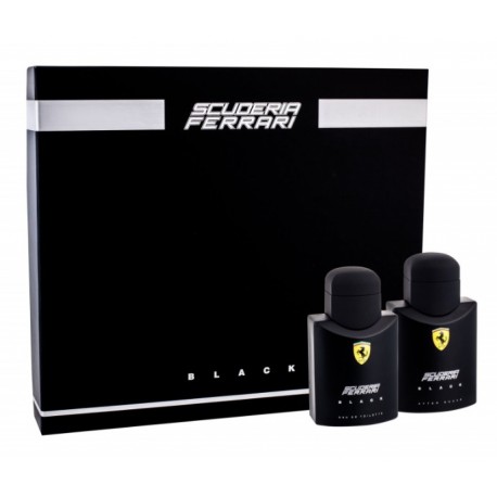 comprar perfumes online hombre FERRARI SCUDERIA BLACK EDT 75 ML + A/S 75 ML SET REGALO