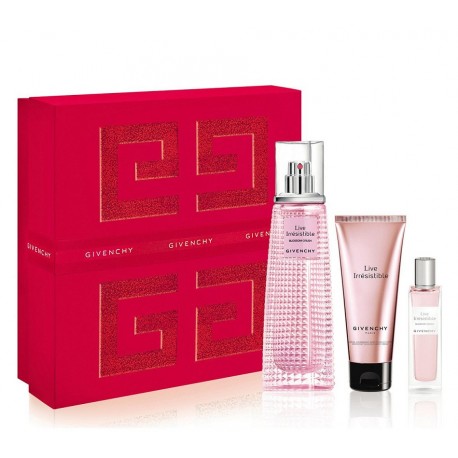 comprar perfumes online GIVENCHY LIVE IRRESISTIBLE BLOSSOM CRUSH EDT 75 ML + EDT 15 ML + B/LOC 75 ML SET REGALO mujer