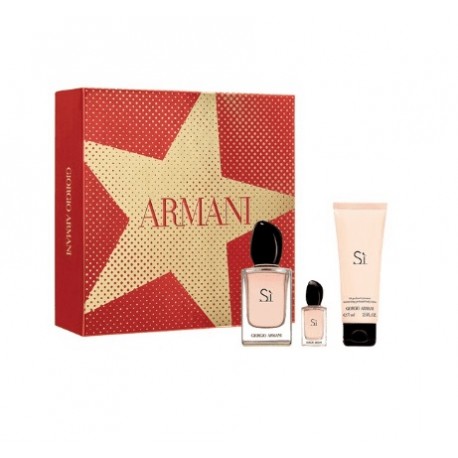 comprar perfumes online GIORGIO ARMANI SI EDP 50 ML + B/L 75 ML + MINI 7 ML SET REGALO mujer