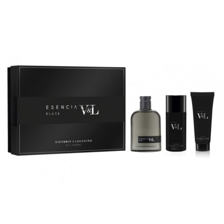 comprar perfumes online VICTORIO & LUCCHINO ESENCIA BLACK 100 ML+ DEO 150 ML + GEL 75 ML SET REGALO mujer