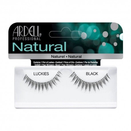 ARDELL PESTAÑAS NATURAL LUCKIES BLACK CON ADHESIVO