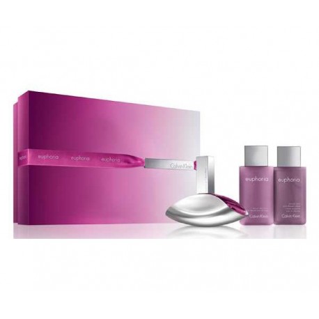 CALVIN KLEIN  EUPHORIA WOMAN EDP 100 ML + B/L 100 ML + GEL 100 ML SET REGALO