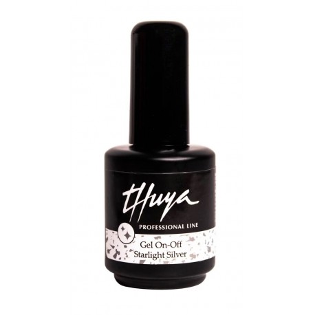 THUYA ESMALTE PERMANENTE GEL ON-OFF STARLIGHT SILVER 14 ML