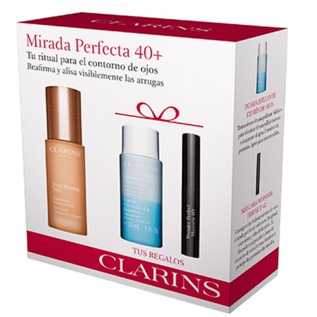 CLARINS EXTRA FIRMING YEUX 15 ML + DESMAQUILLANTE OJOS 30 ML + MÁSCARA 3 ML SET REGALO