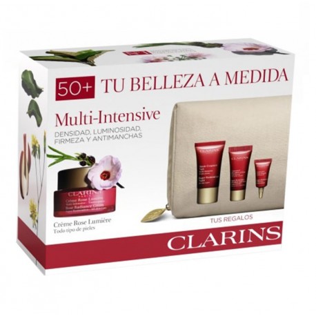 CLARINS MULTI INTENSIVE CREME ROSE LUMIERE T.P 50 ML + 3 MUESTRAS + NECESER SET REGALO