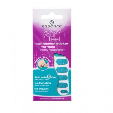 ESSENCE SHOW YOUR FEET NAIL FASHION STICKER FOR TOES TURQUESA