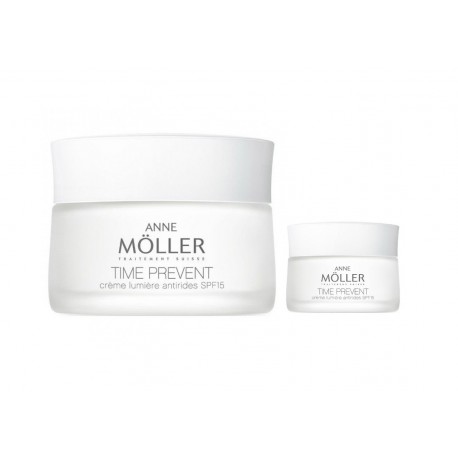 ANNE MOLLER TIME PREVENT CREMA LUMINOSIDAD ANTIARRUGAS 50 ML + MINI 10 ML SET REGALO